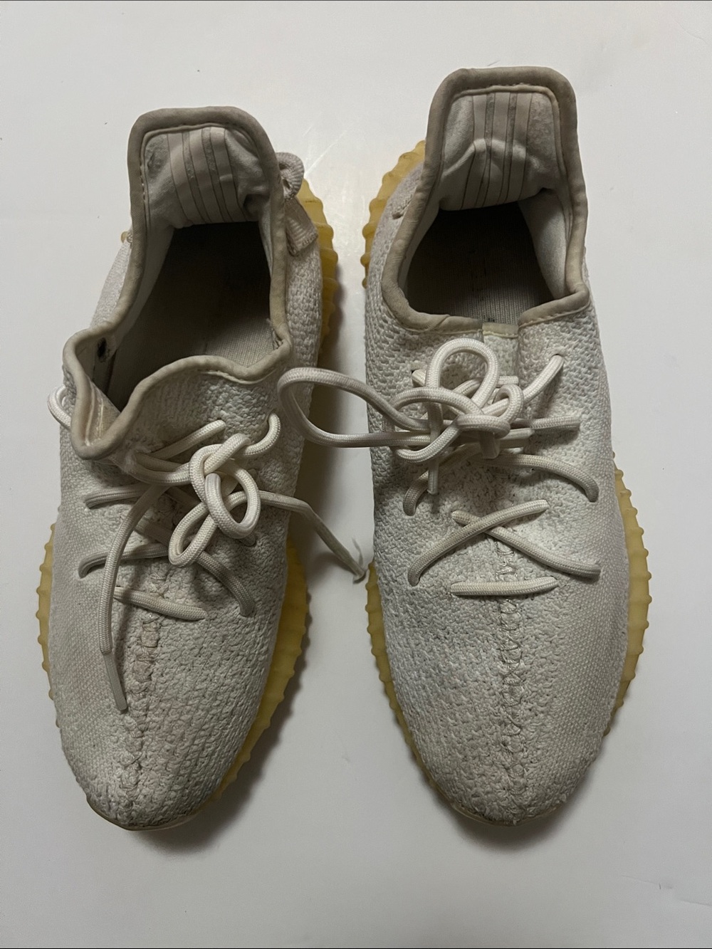 ADIDAS YEEZY BOOST 350 V2 WHITE SNEAKERS SIZE 8 1/2